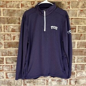 TCU Purple Women’s Quarter Zip Pull Over Top
